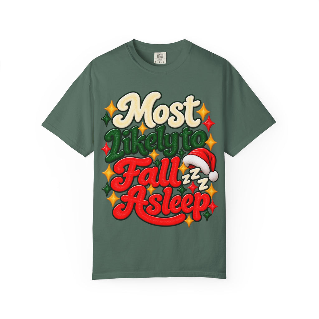Most Likely to Fall Asleep Christmas T-Shirt