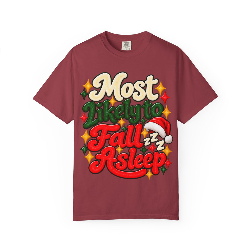 Most Likely to Fall Asleep Christmas T-Shirt