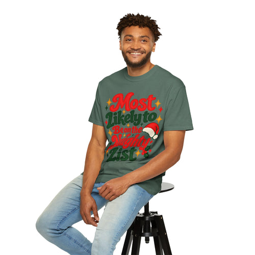 Most Likely to Be on the Naughty List Christmas T-Shirt | Merry Little Mischief