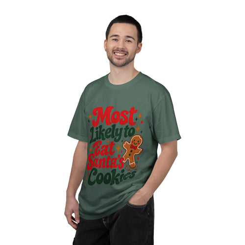 Most Likely to Eat Santa’s Cookies Christmas T-Shirt | Merry Little Chaos