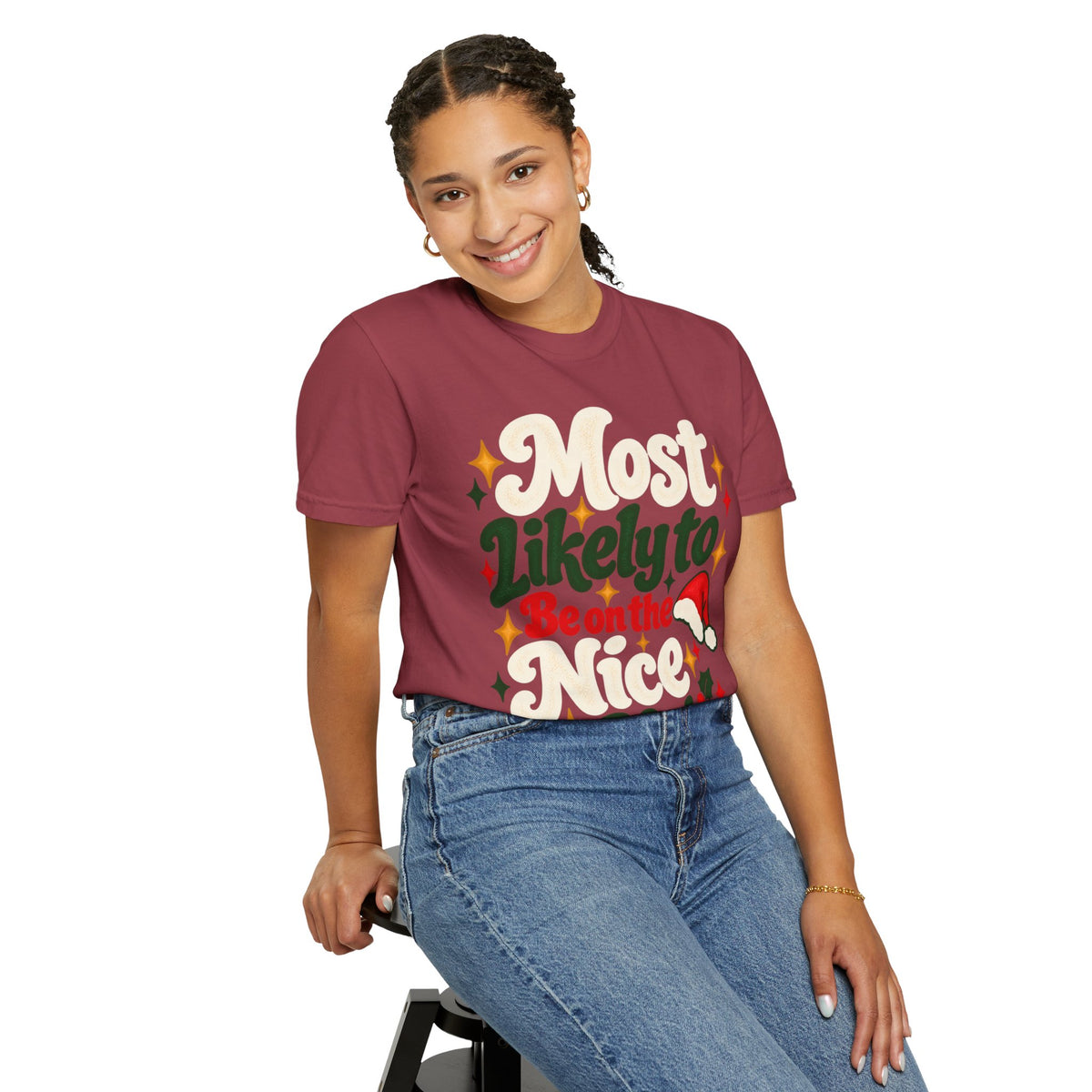 Most Likely to Be on the Nice List Christmas T-Shirt | Merry Little Chaos
